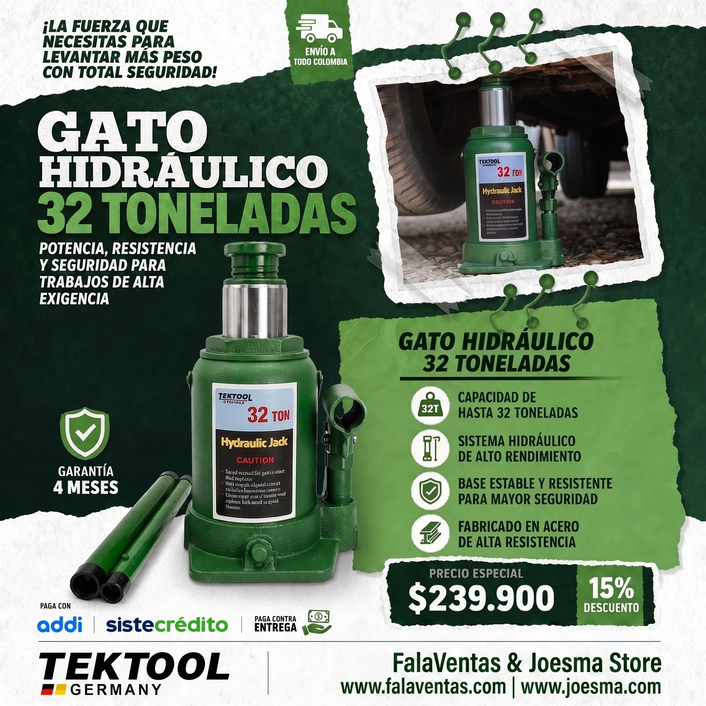 gato 32 Toneladas Reforzado