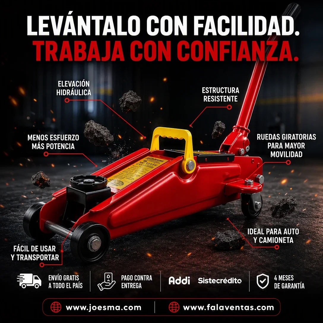 LiftForce Pro™ – Gato Hidráulico de Piso Profesional