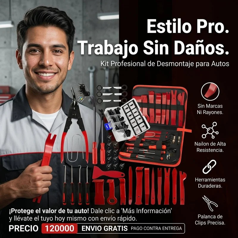 Kit Extractor de Grapas y Clips para Interiores de Autos⚡🚚🚗