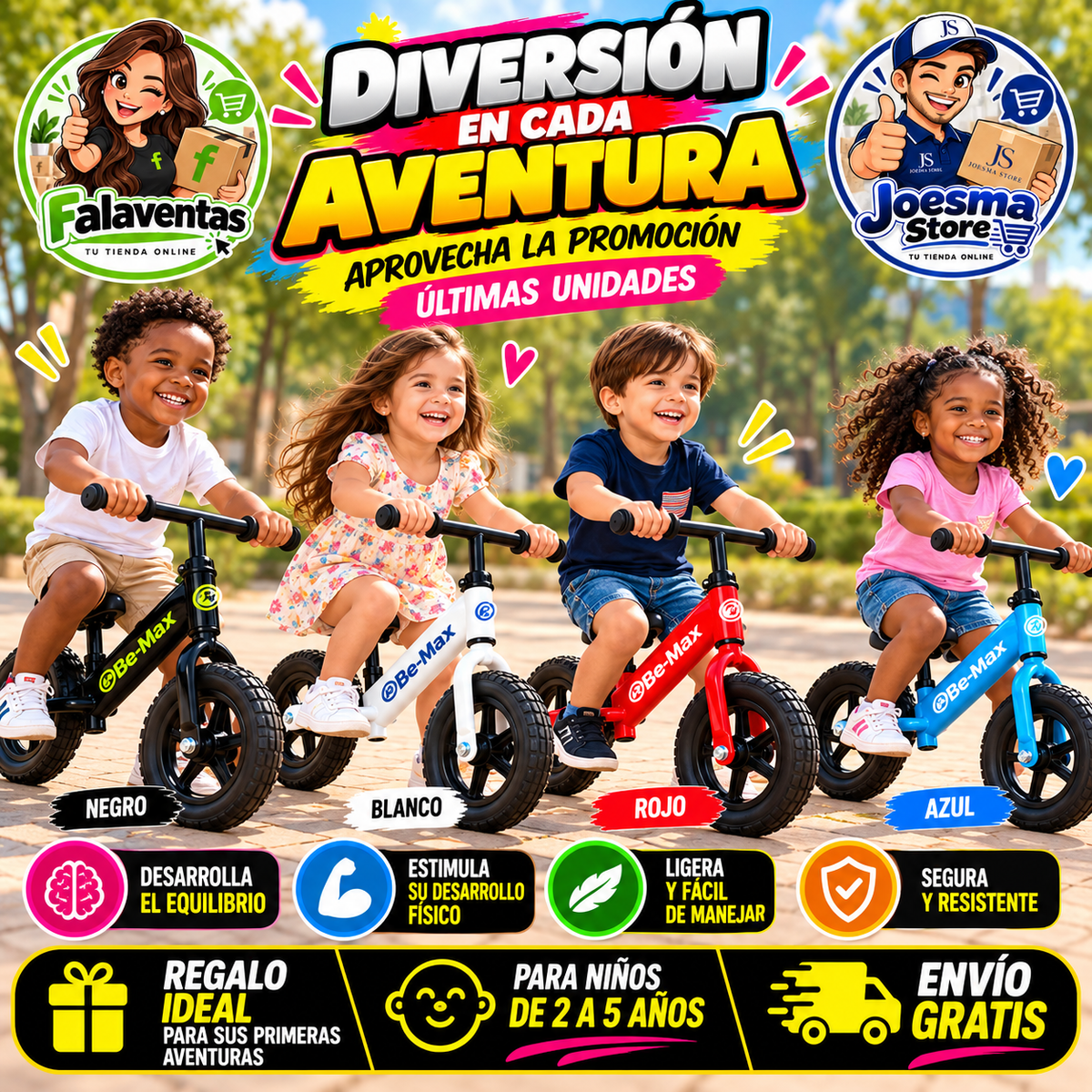 Bicicleta de Equilibrio Infantil BeMax™