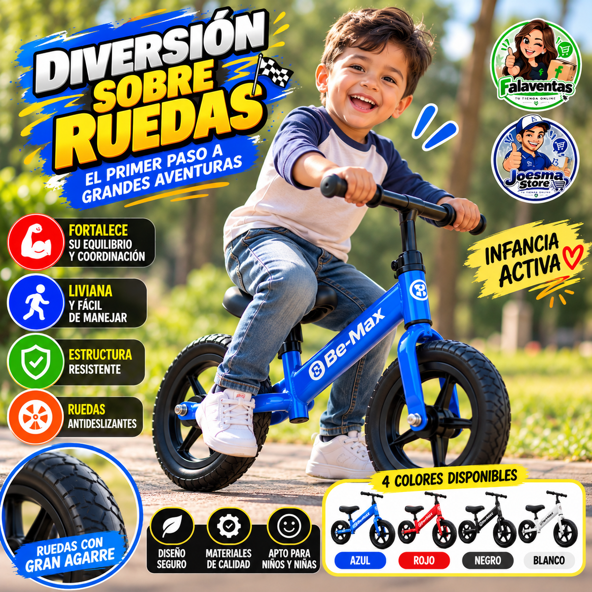 Bicicleta de Equilibrio Infantil BeMax™