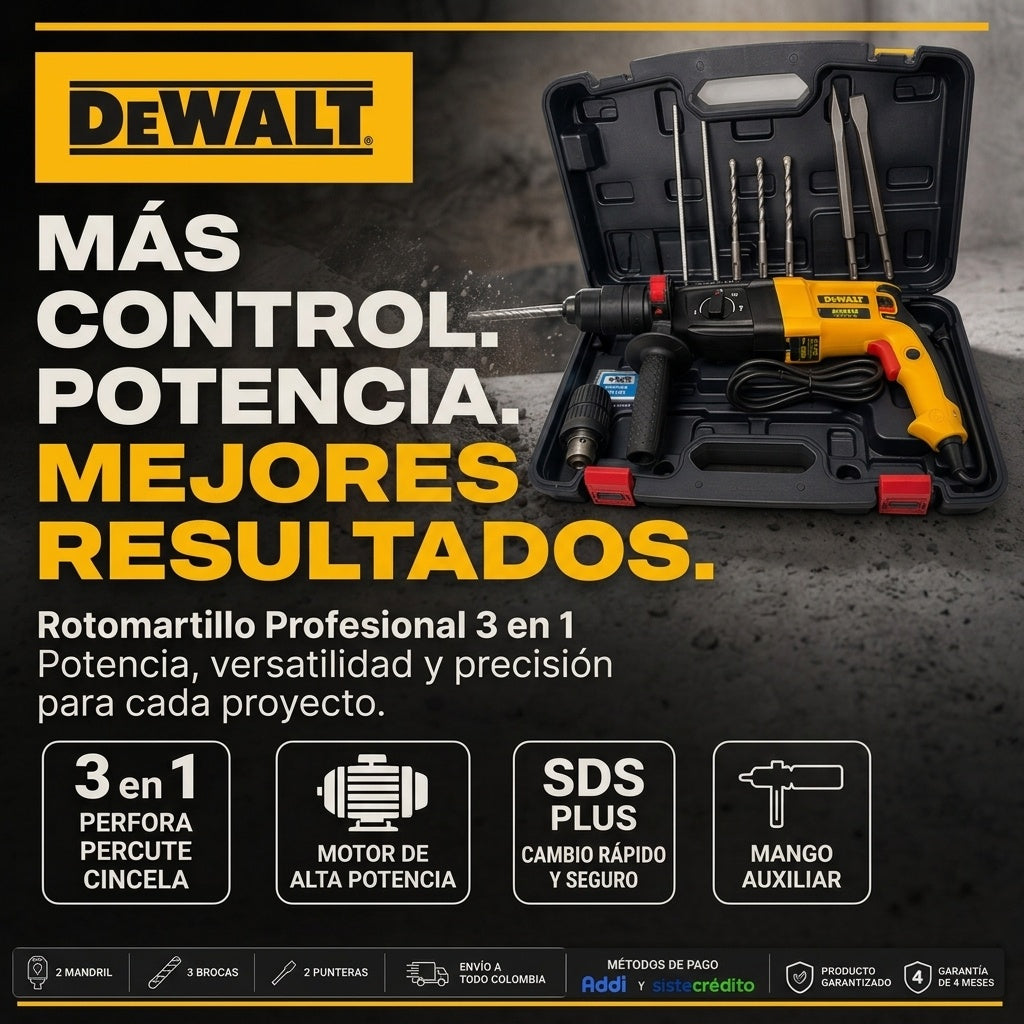 Rotomartillo Perforador DeWALT SDS Plus