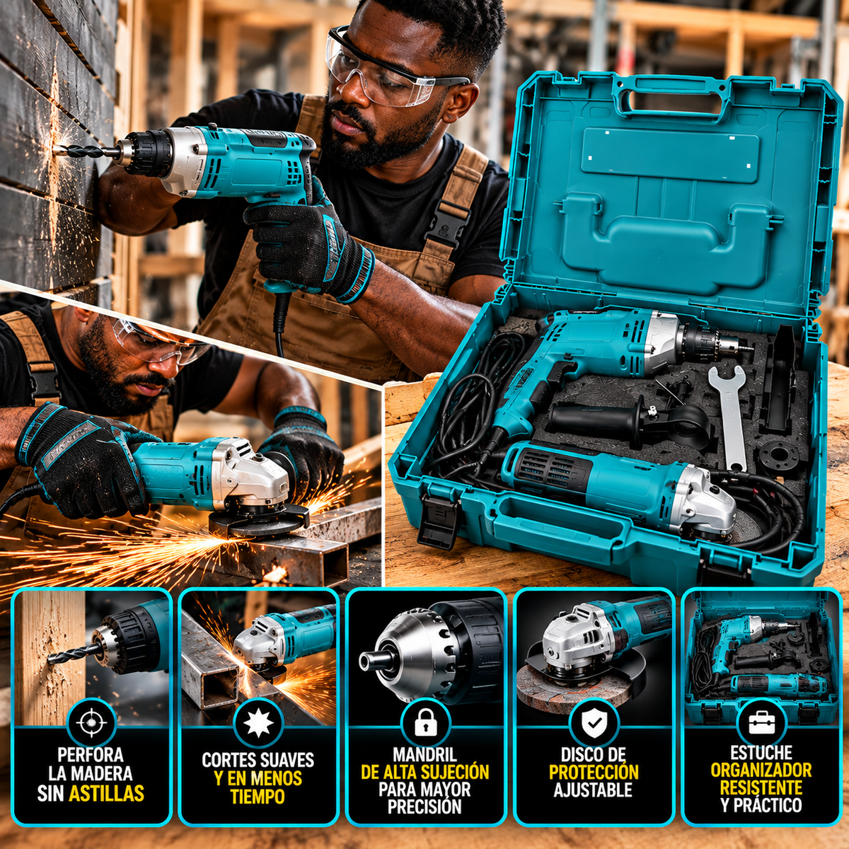 Combo Makita PowerDuo™ – Taladro + Pulidora 2 en 1