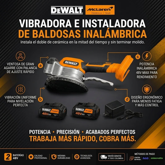 Vibradora para Enchape DeWALT 48v