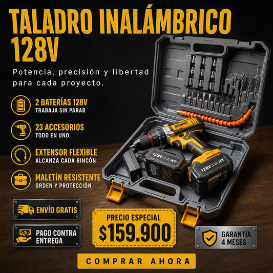 TALADRO PERCUTOR DEWALT 128V MANDRIL 1/2" ⚒️👷🛠️