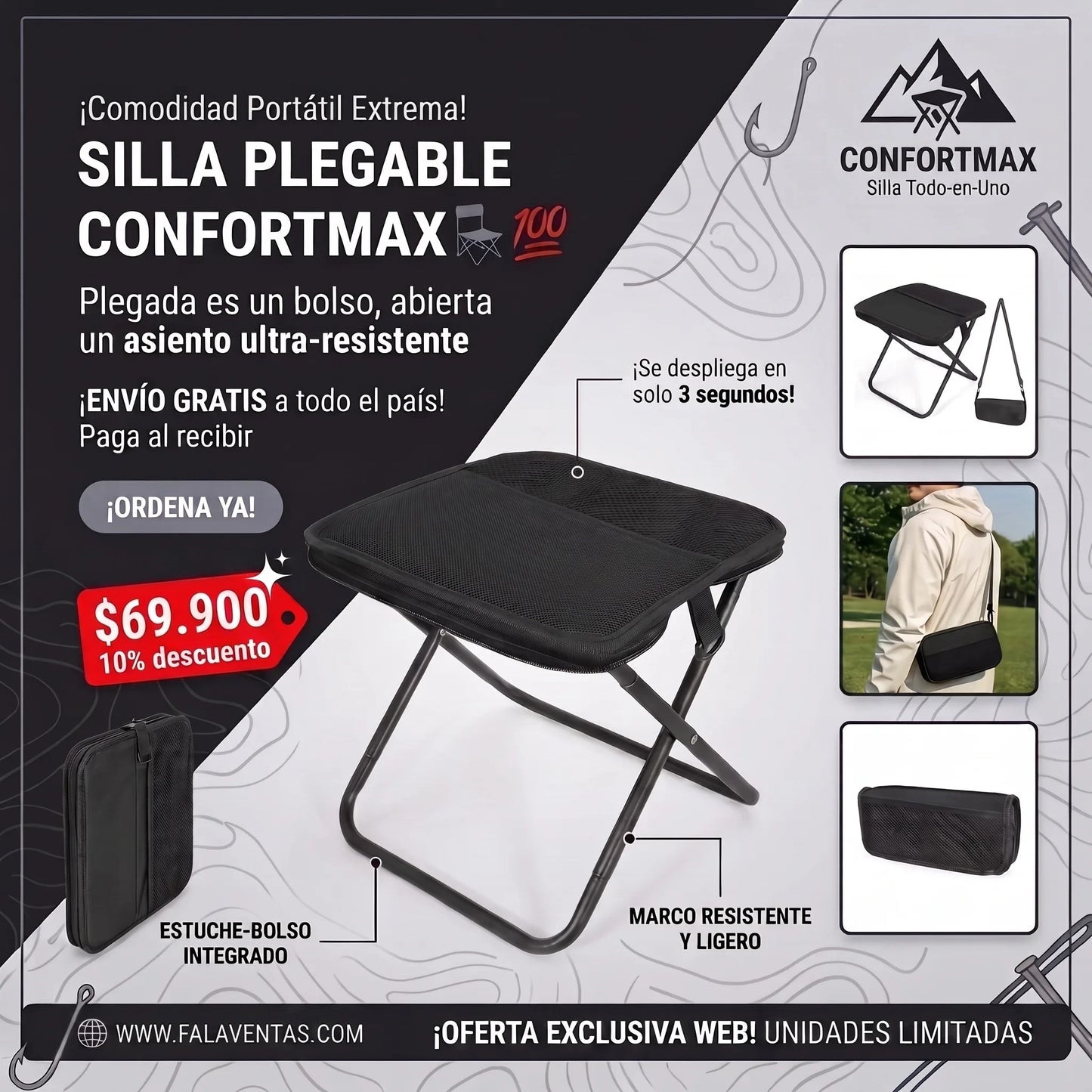 Sillla Plegable ConfortMax