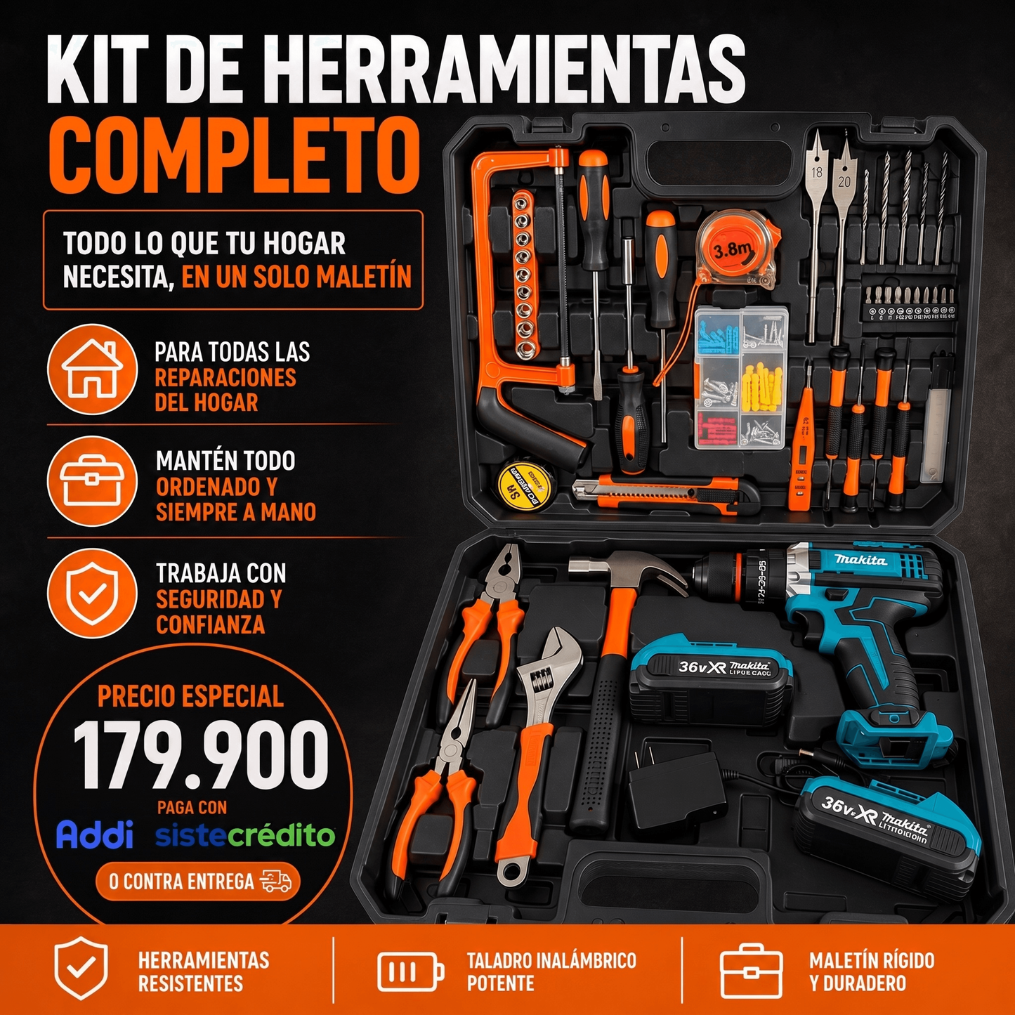 kit de herramienta makita