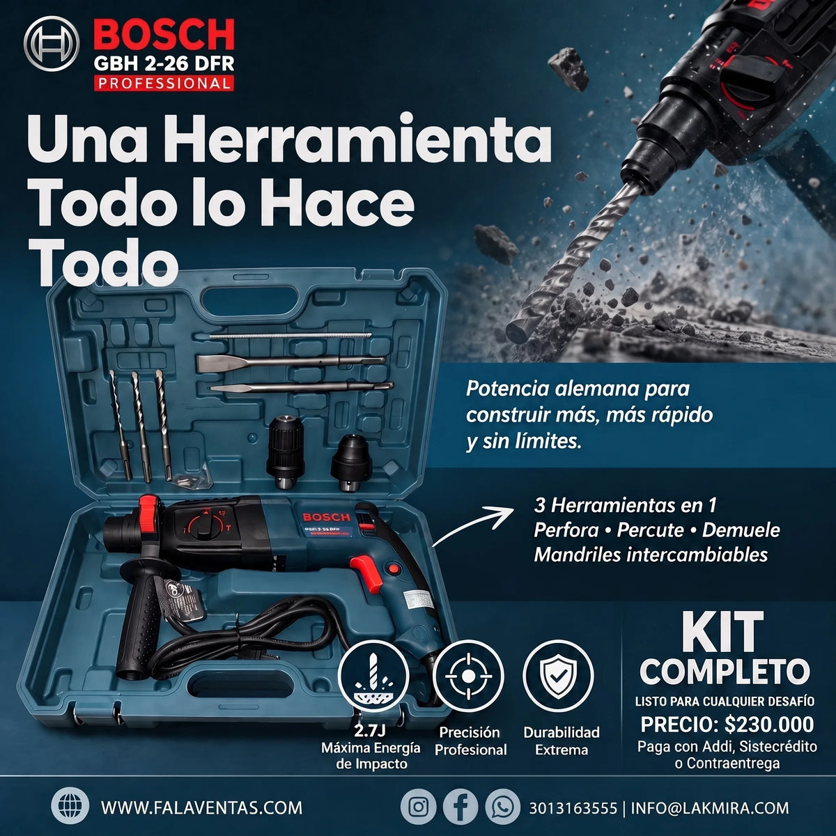 Rotomartillo BOSCH GBH 2-24 D