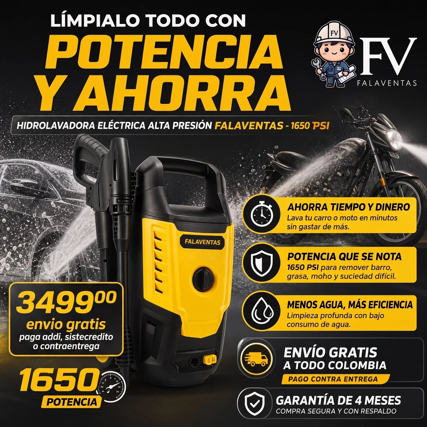 Hidrolavadora Power Wash 1400W