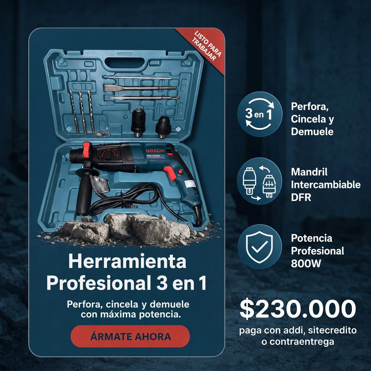 Rotomartillo BOSCH GBH 2-24 D