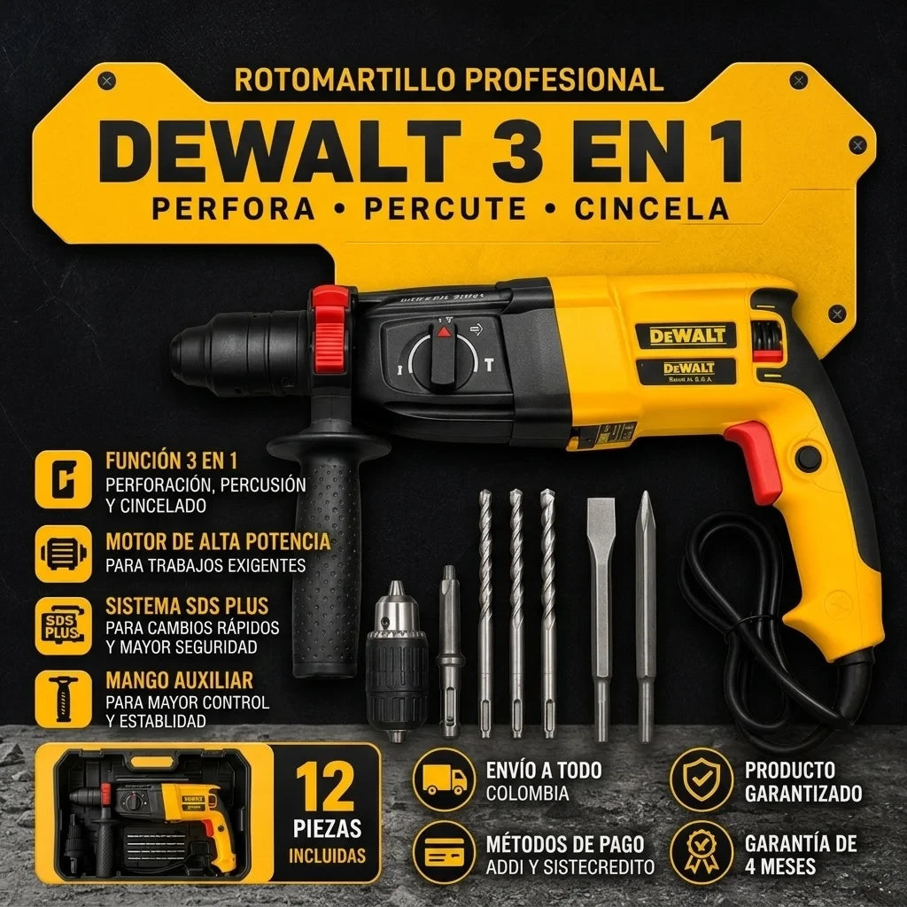 Rotomartillo Perforador DeWALT SDS Plus