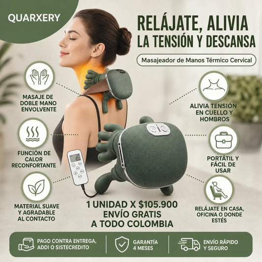 Masajeador De Manos Termico Cervical Inalambrico