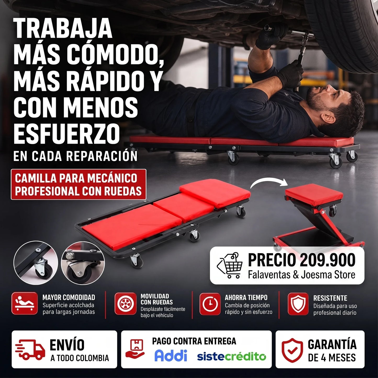 Camilla Para Mecanico AutoComfort™