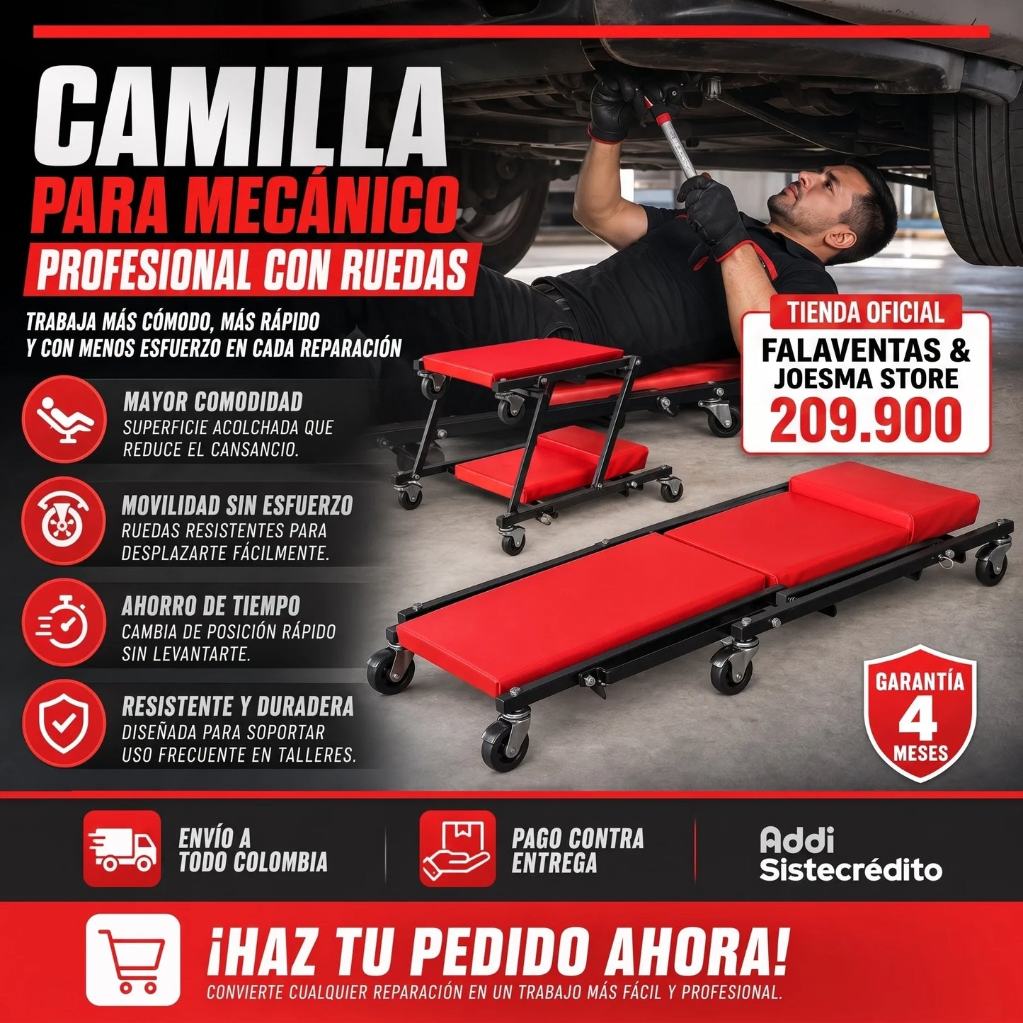 Camilla Para Mecanico AutoComfort™