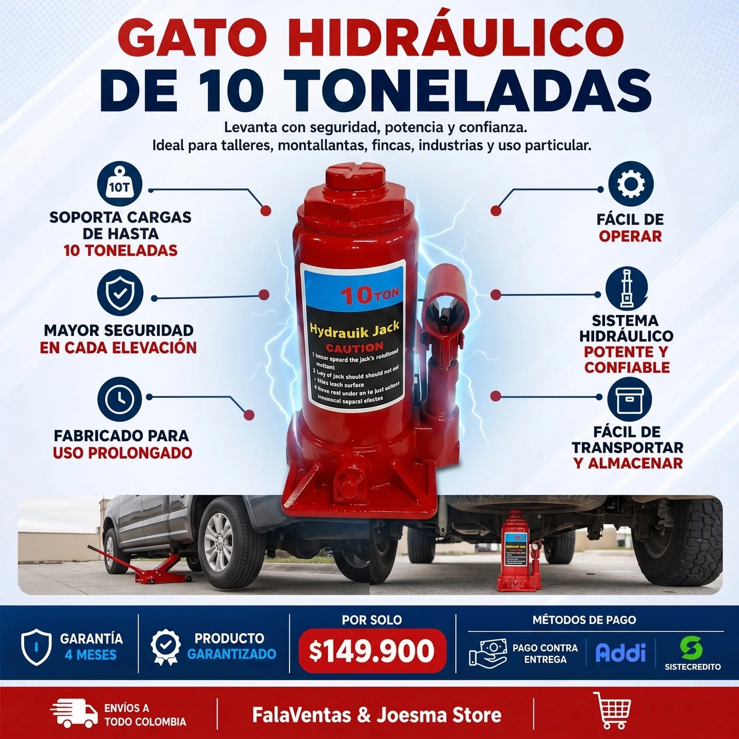 Gato 10 Toneladas Reforzado