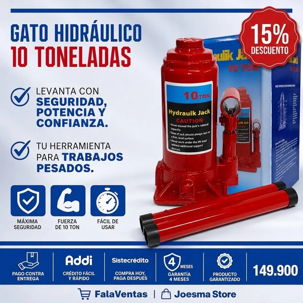 Gato 10 Toneladas Reforzado