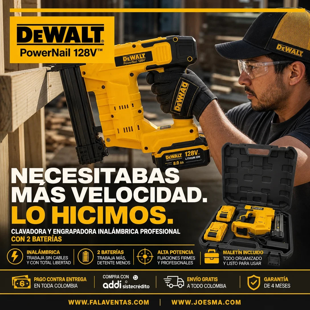 DEWALT ProFix 128V™ – Clavadora & Engrapadora Inalámbrica