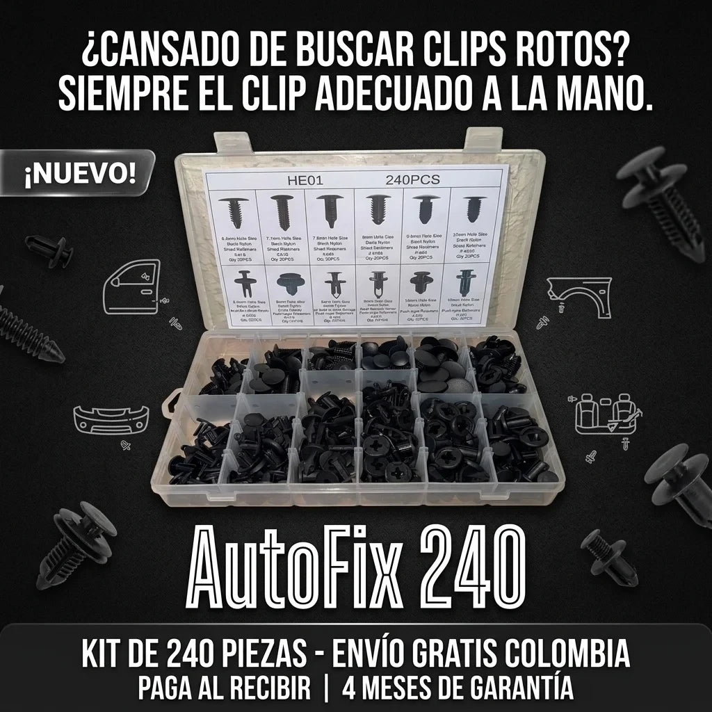 Kit Completo de Clips Automotrices-AutoFix 240