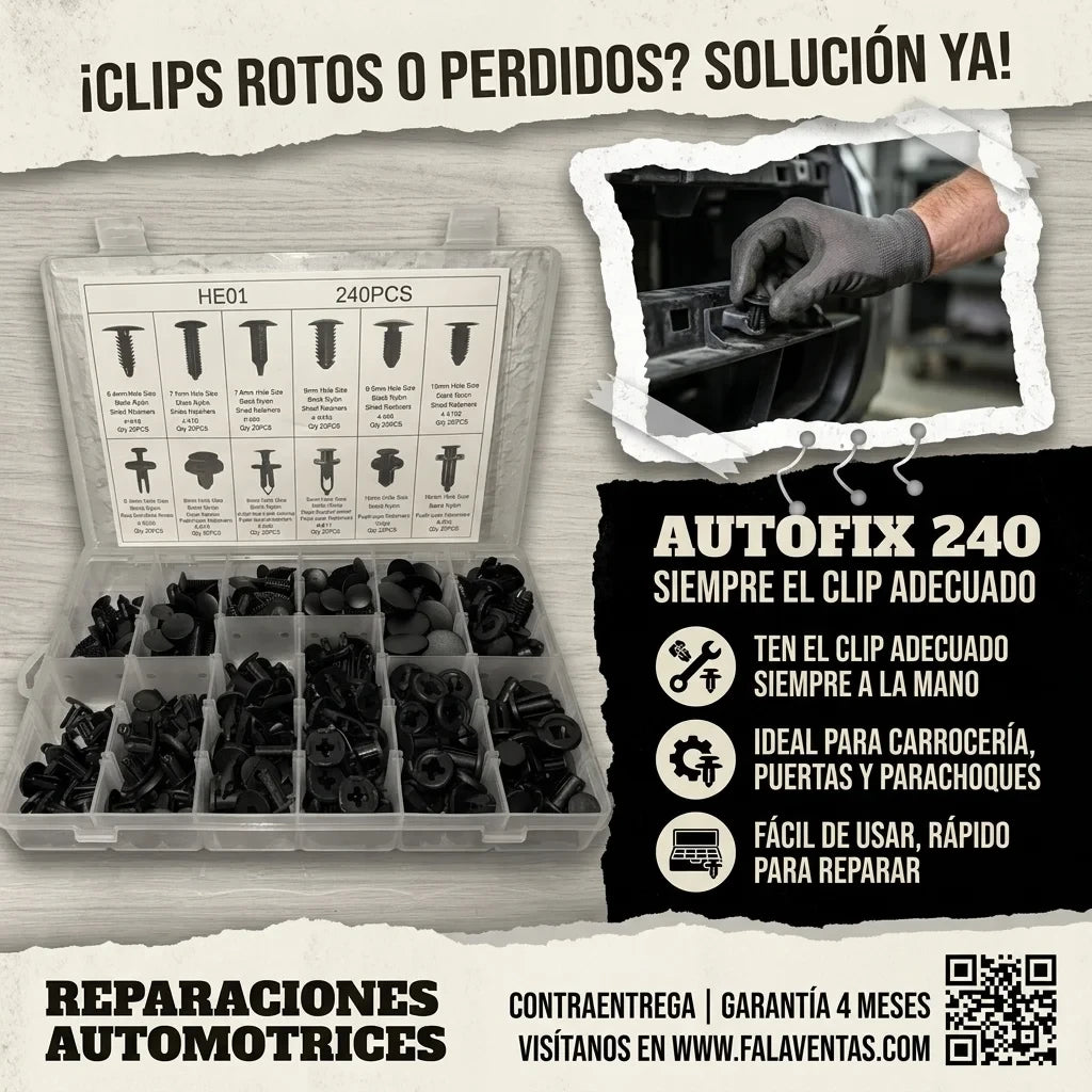 Kit Completo de Clips Automotrices-AutoFix 240
