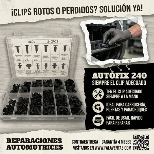 Kit Completo de Clips Automotrices-AutoFix 240