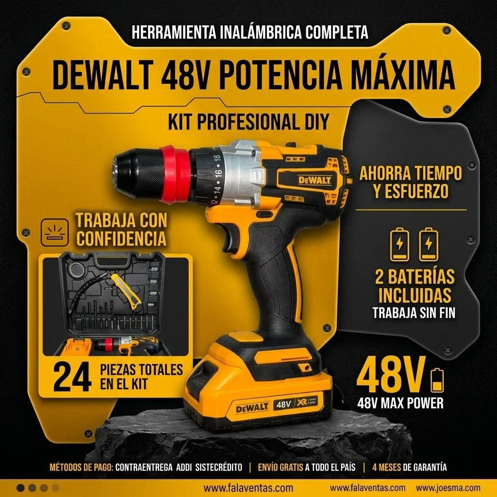 Taladro Dewalt Ultraforce 48v-potencia que responde