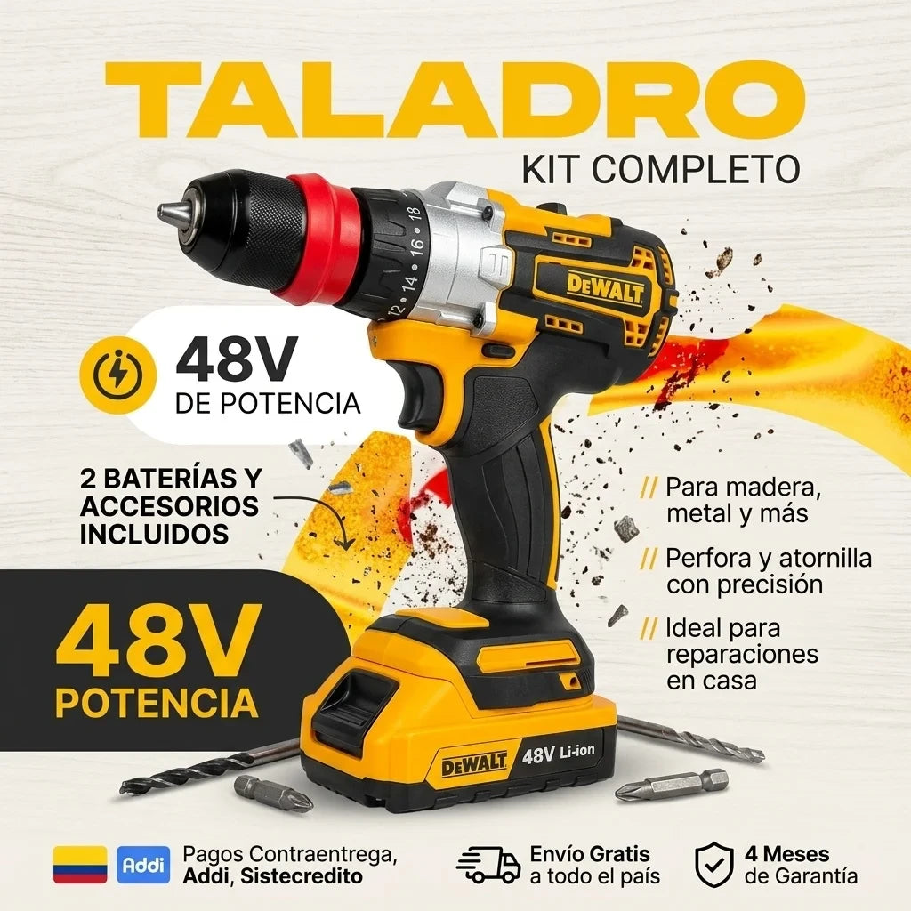 Taladro Dewalt Ultraforce 48v-potencia que responde