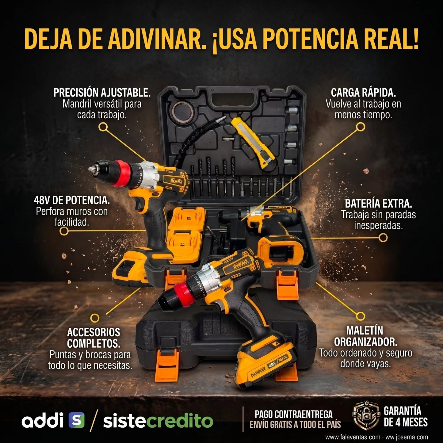 Taladro Dewalt Ultraforce 48v-potencia que responde