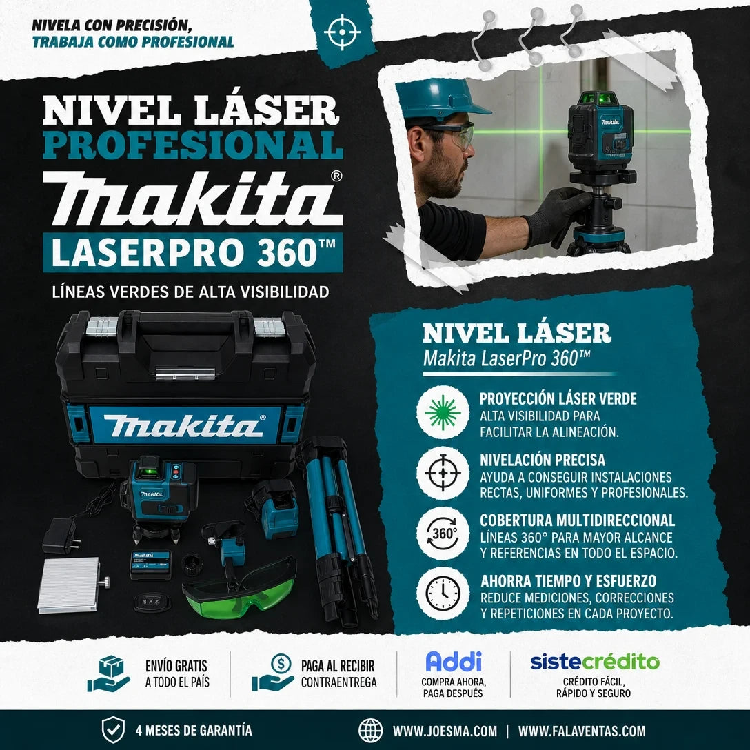 NIVEL LÁSER PROFESIONAL MAKITA – LASERPRO 360™