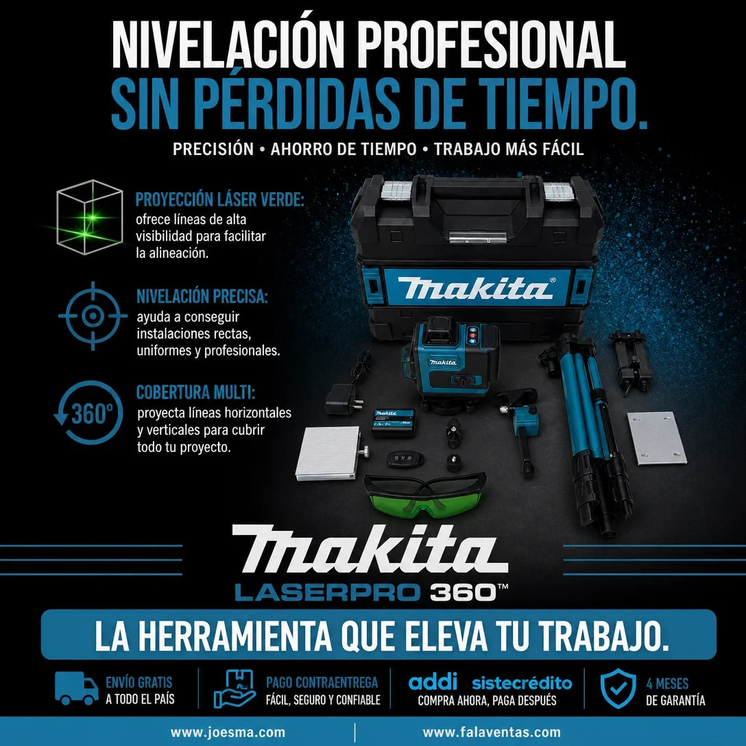 NIVEL LÁSER PROFESIONAL MAKITA – LASERPRO 360™