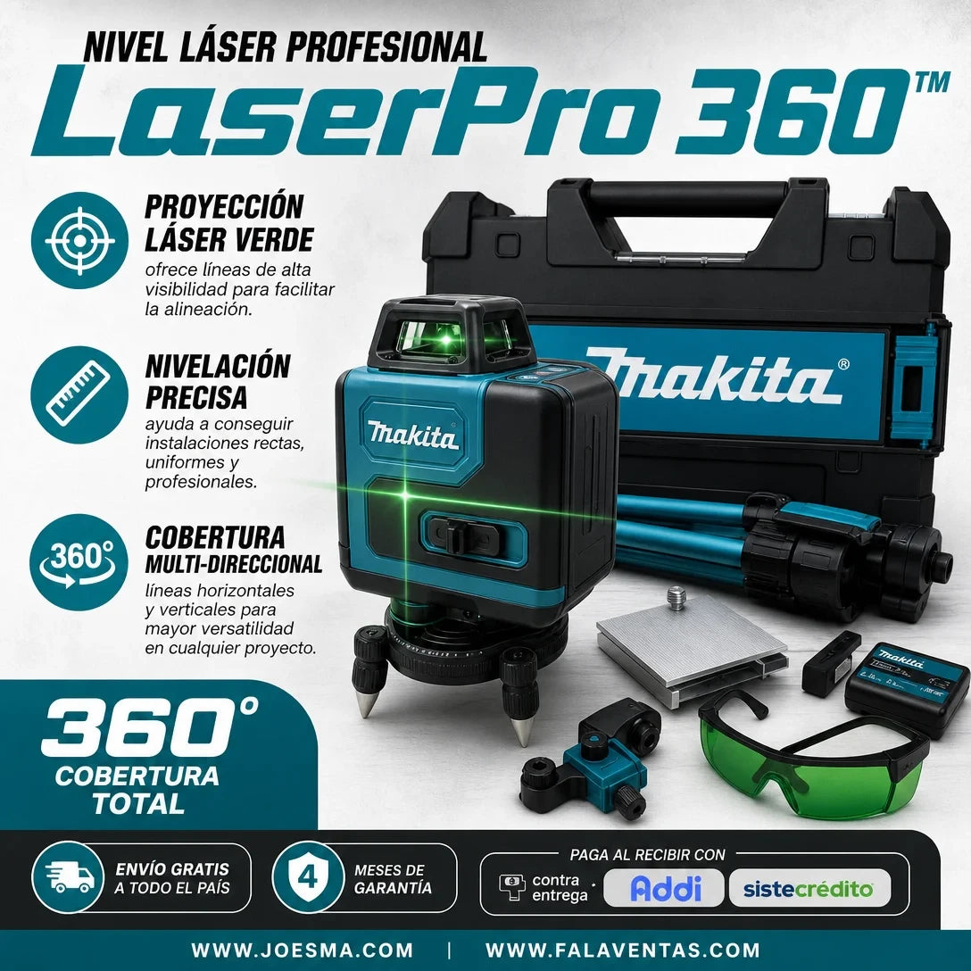 NIVEL LÁSER PROFESIONAL MAKITA – LASERPRO 360™