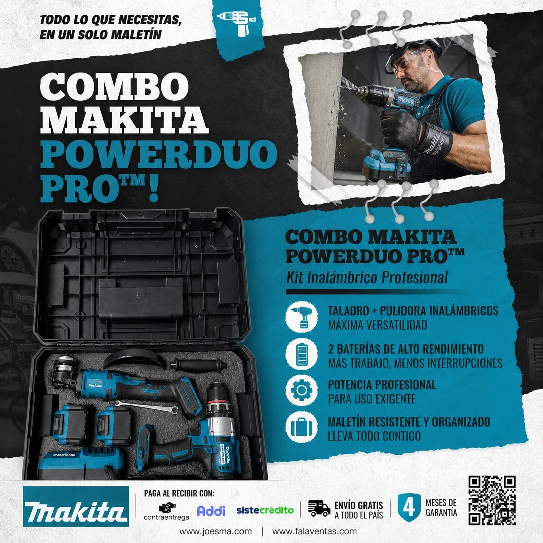 Combo Taladro + Pulidora-Makita UltraPower Kit™