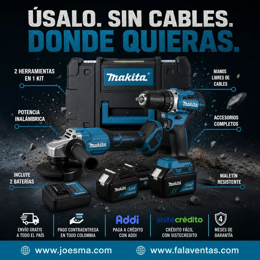 Combo Taladro + Pulidora-Makita UltraPower Kit™