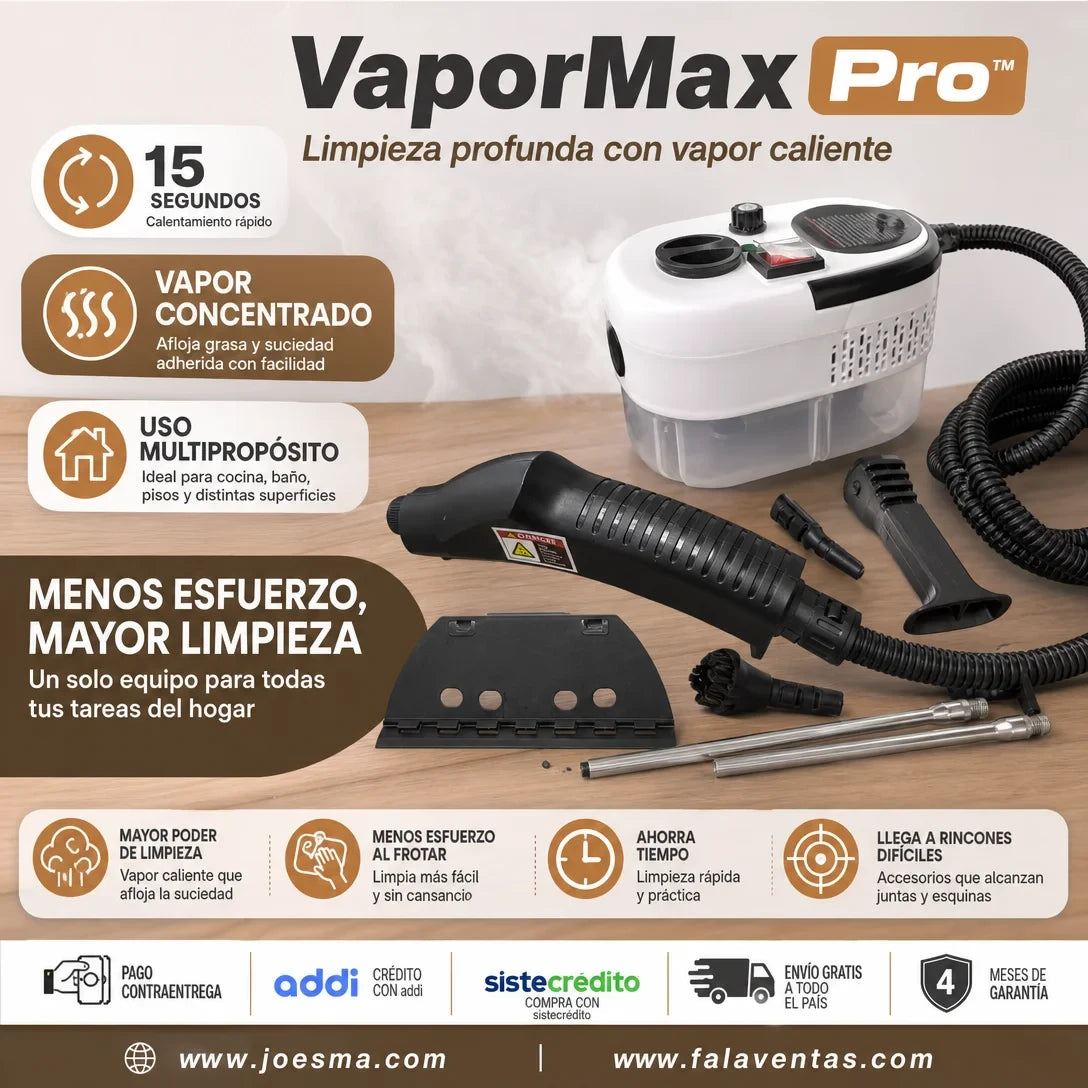 Limpiador a Vapor Portátil Multifunción-VaporMax Pro™