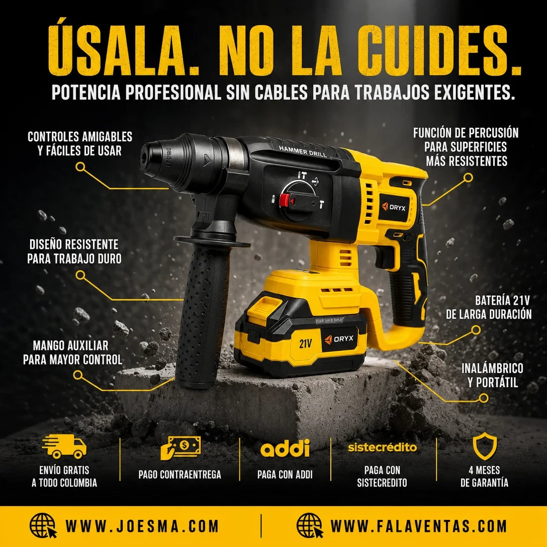 Rotomartillo Inalámbrico 21V – HammerForce Pro™