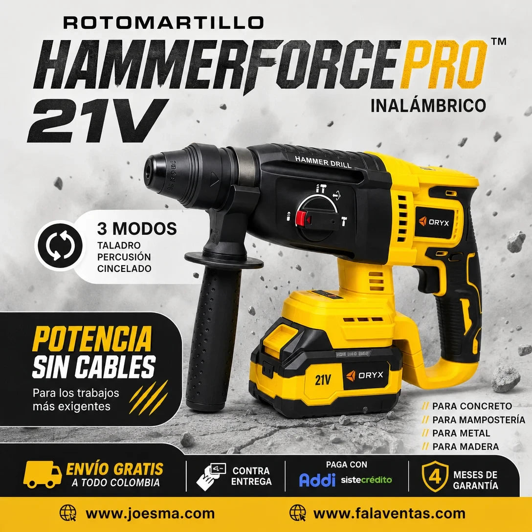 Rotomartillo Inalámbrico 21V – HammerForce Pro™