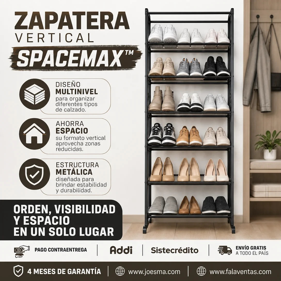 Zapatera Vertical SpaceMax™ – Ordena Más, Ocupa Menos