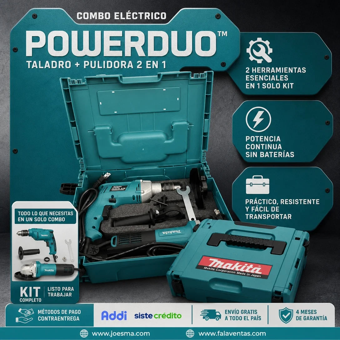 Combo Makita PowerDuo™ – Taladro + Pulidora 2 en 1