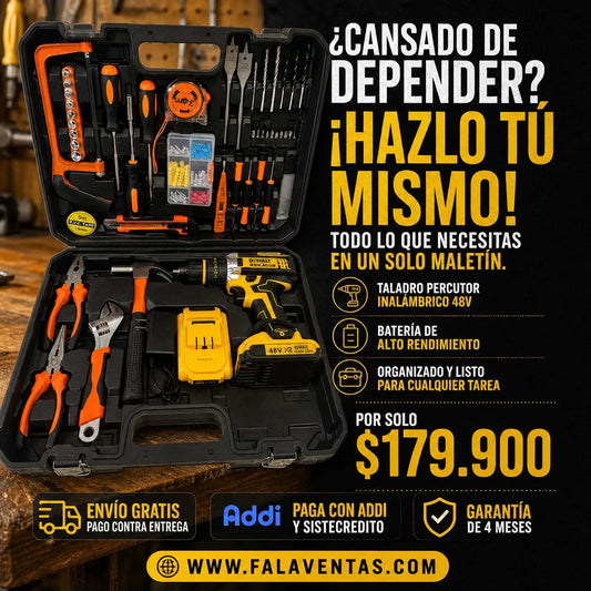 Kit Herramienta DeWALT 48V MANDRIL METALICO 1/2"