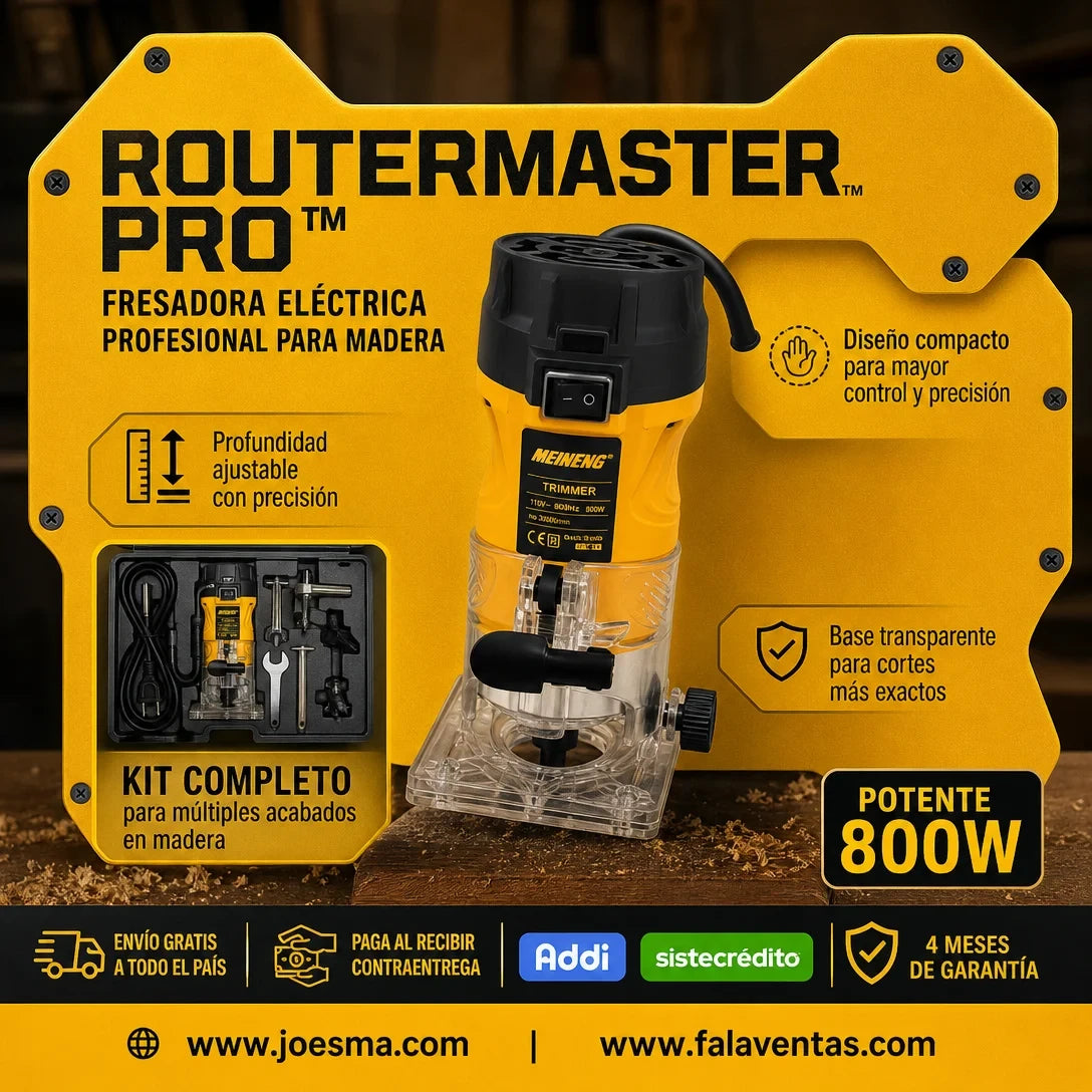 PowerRouter Pro™ – Fresadora Eléctrica de Alta Precisión