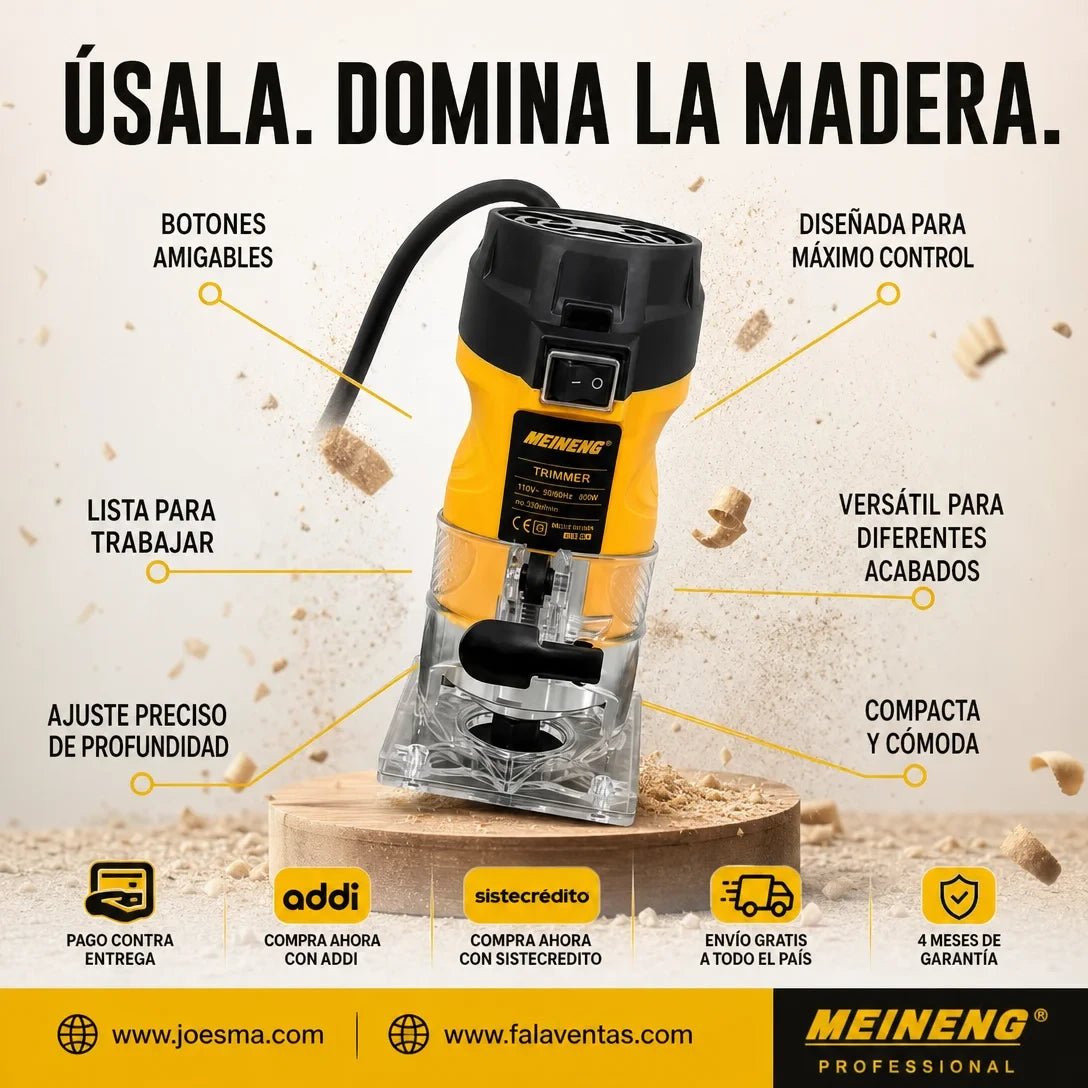 PowerRouter Pro™ – Fresadora Eléctrica de Alta Precisión