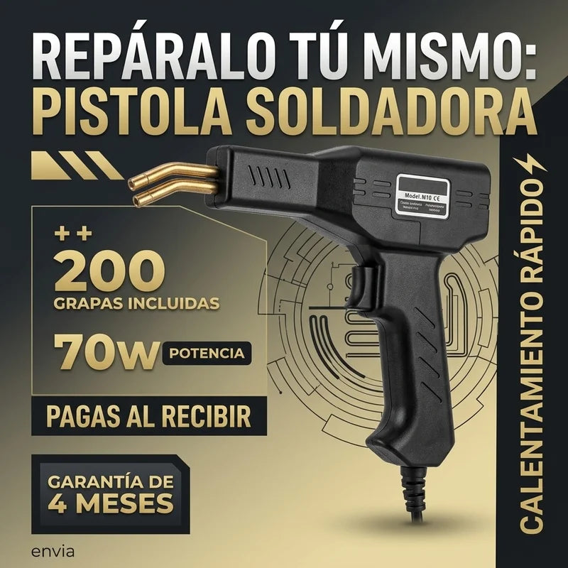 Kit Pistola para Soldar Partes Plásticas + 200 Grapas⚡