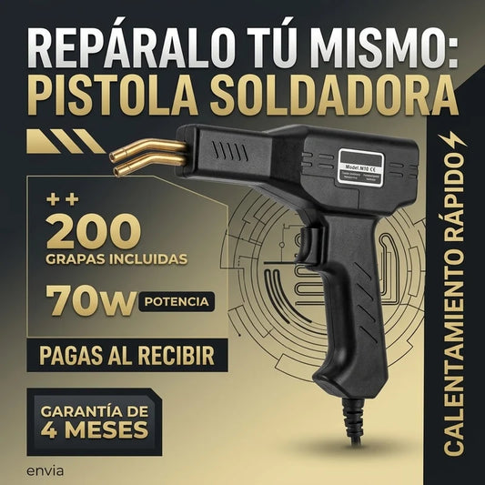 Kit Pistola para Soldar Partes Plásticas + 200 Grapas⚡