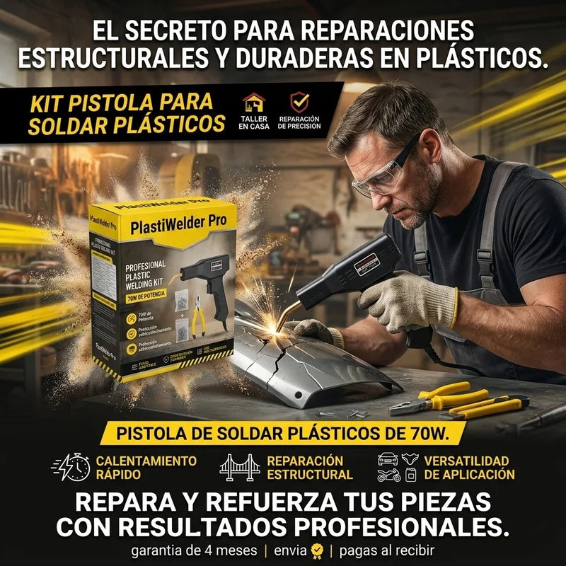 Kit Pistola para Soldar Partes Plásticas + 200 Grapas⚡