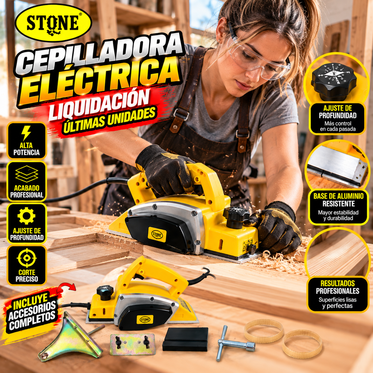 Cepilladora Electrica de Alta Presión