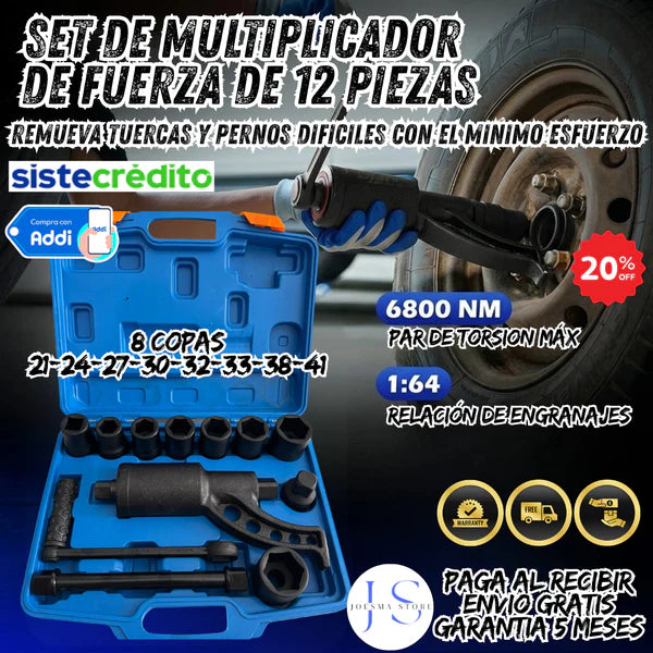 Set de Multiplicador de Fuerza de 12 Piezas👷💪🚚🚌